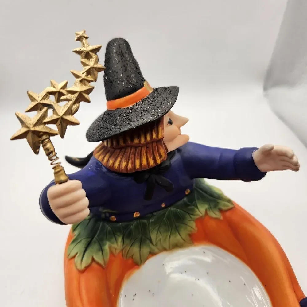 Partylite Pumpkin Witch Candle Holder P8212 In Original Box